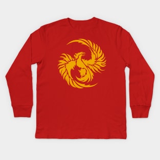 Ashes of Love: Phoenix/God of Fire/War Kids Long Sleeve T-Shirt